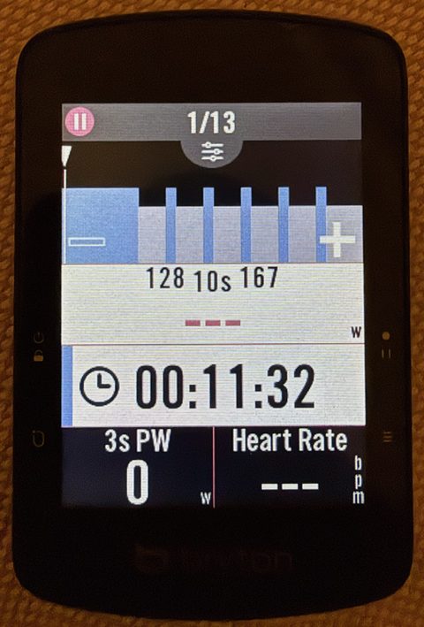 10 second average: 10s label between the targets